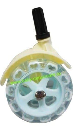 Premergator cu roti din silicon Baby Care ratusca- albastru